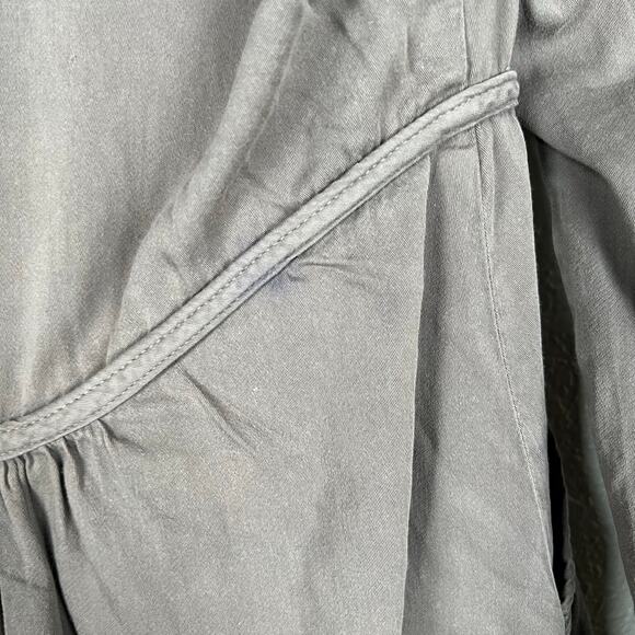 Prairie Underground Long Cloak Distressed Full Zip Hoodie in Tunnel Small Flaw - Picture 11 of 11